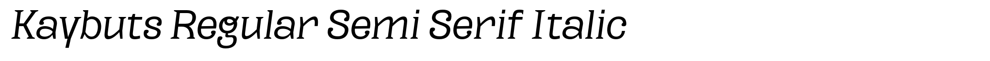 Kaybuts Regular Semi Serif Italic image